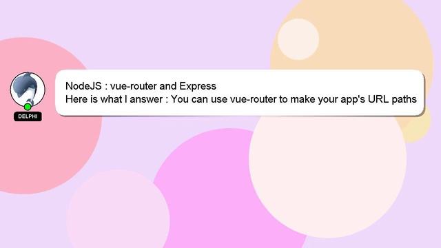 NodeJS : vue-router and Express смотреть онлайн