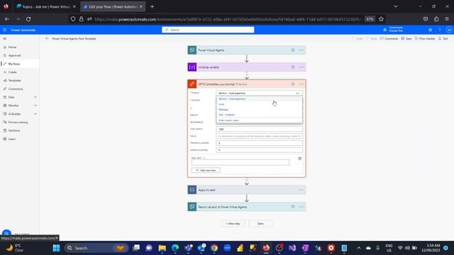 Build Power Virtual Agent and Integrate it with "Chat gpt" using OpenAI API and MS flow смотреть онлайн