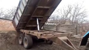 ПЕРЕДЕЛАЛ В САМОСВАЛ РАЗБРАСЫВАТЕЛЬ ОРГАНИЕСКИХ УДОБРЕНИЙ РОУ6. видео от подписчика