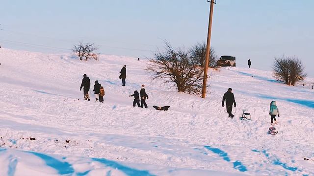 Крымск, санки, горка, радость