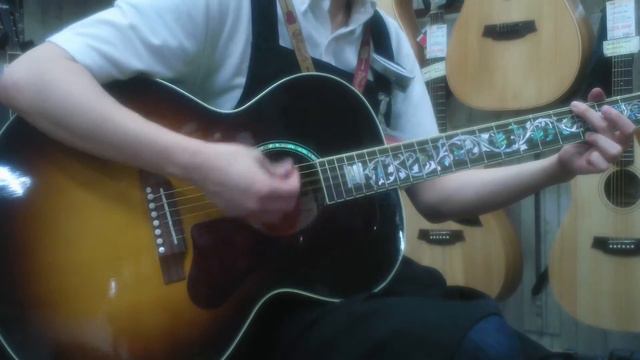 Gibson / J-185 Quilt Vine / Vintage Sunburst S/N:13555032【イシバシ楽器新宿店】 смотреть онлайн