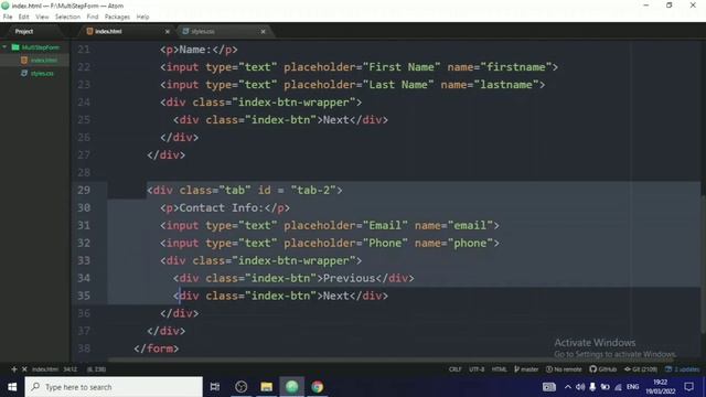 Multi Step Form With Progress Bar & Validation Using jQuery & CSS | Create Form With Multiple Steps смотреть онлайн