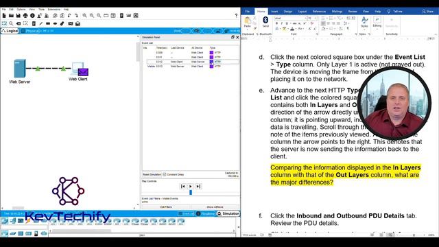Investigate the TCP/IP and OSI Models in Action - Lab 3.5.5 - CCNA - KevTechify | vid 6 смотреть онлайн
