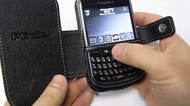 PDair Leather Case for BlackBerry Curve 8900 Javelin - Book Type (Black) смотреть онлайн