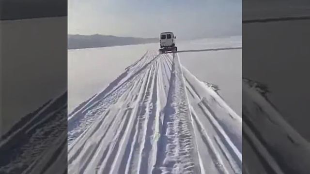 Гусеничная платформ Егоза по озеру Байкал смотреть онлайн