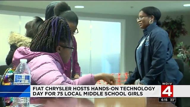 Fiat Chrysler hosts hands-on technology day for middle school girls смотреть онлайн