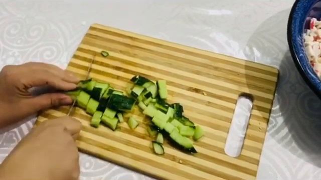 Крабовый лёгкий салат.蟹清淡沙拉.crab Light And Delicious Salad