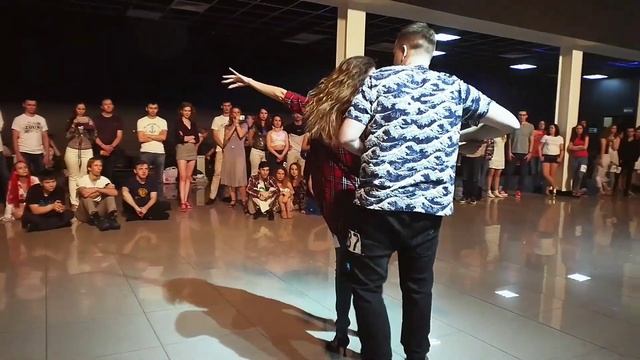Brazuka 2019. #Zouk J&J Novice final. смотреть онлайн