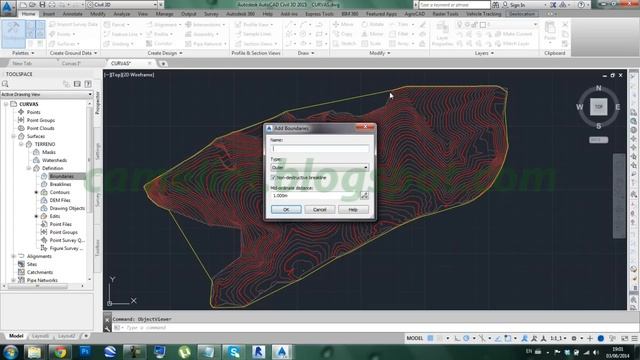 Aula 023 - AutoCAD Civil 3D - Determinando os limites de uma superfície através de uma polilinha смотреть онлайн