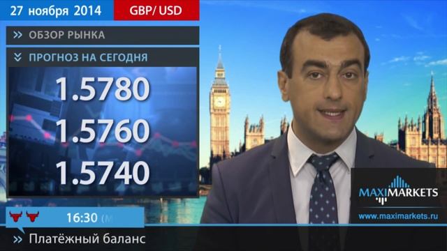 27.11.14 - Прогноз курсов валют. Евро, Доллар, Фунт. MaxiMarkets смотреть онлайн