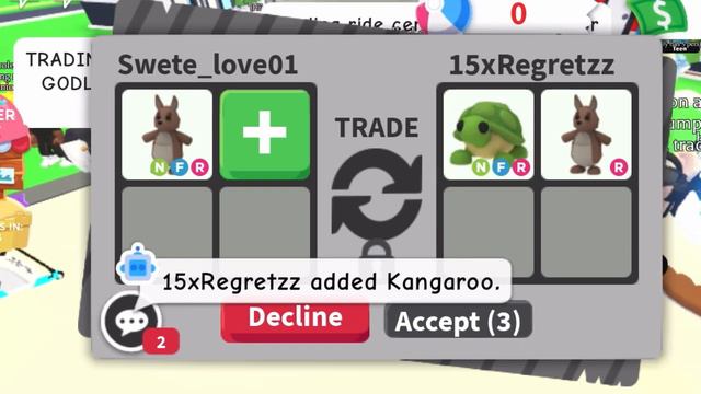 Трейды на нфр кенгуру в Adopt Me🤎 смотреть онлайн
