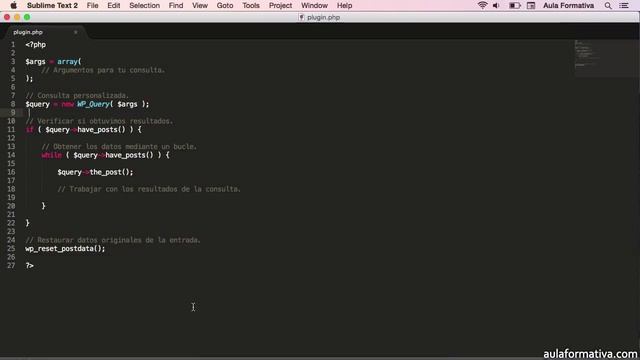 Introducción a la clase WP_Query смотреть онлайн