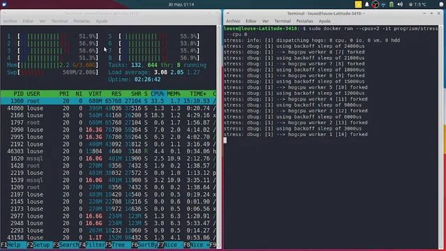 5 - Docker: Colocación de límites en el uso de la CPU en contenedores смотреть онлайн