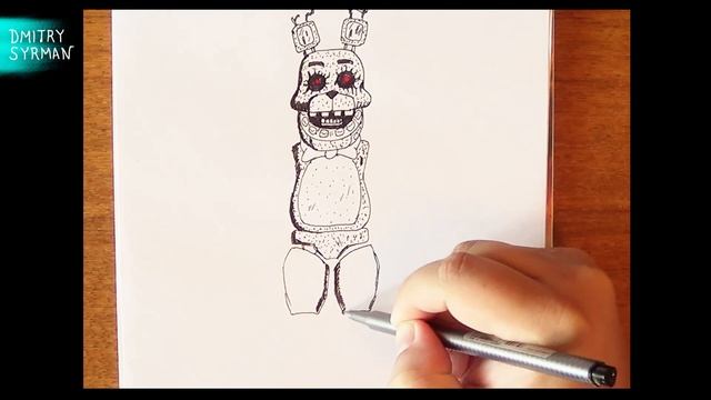 How to draw Scrap Bonnie FNAF, Как нарисовать Скрап Бонни ФНАФ смотреть онлайн
