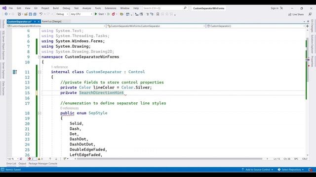 How to Create a Custom Separator C# WinForms | PART 2 смотреть онлайн