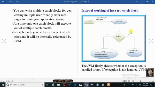 Core Java : TRY CATCH BLOCK Exception Handling Introduction Part-6 || Core Java Tutorial смотреть онлайн