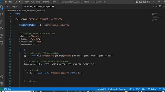 How to insert dropdown value database in PHP PDO || save dropdown value database in PHP PDO смотреть онлайн