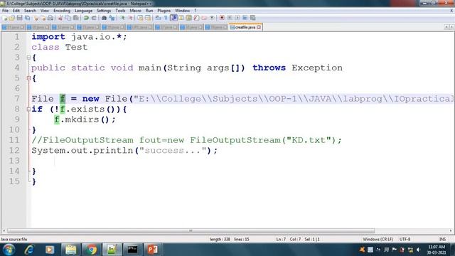 IO in java with creation of directory and file смотреть онлайн