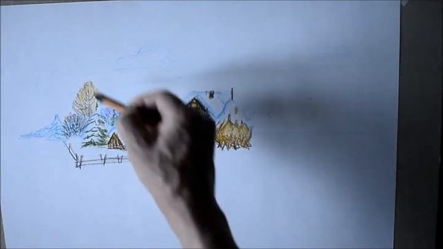 Мастер-класс "Зима в деревне" Часть 2 смотреть онлайн