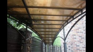 Идеи навесов из поликарбоната: 70 фото