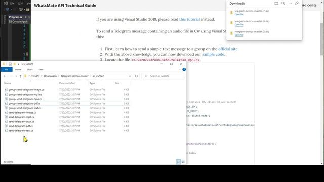 How to send an MP3 file to a Telegram group in C# смотреть онлайн