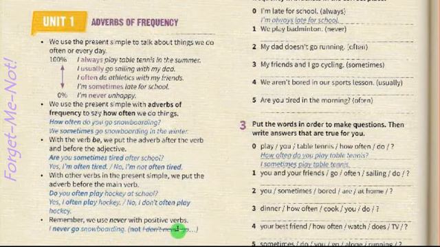 Prepare 6 НУШ Starter. Unit 1. Grammar Reference & Practice. Present Simple. Adverbs pp.134-135 SB смотреть онлайн