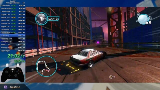 Sonic & All-Stars Racing Transformed - All Cups Glitchless Speedrun - 58:12.66 (IGT) смотреть онлайн