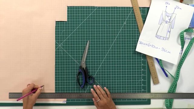 Моделирование и пошив фартука для школьной формы Делаем выкройку Подготовка к 1 сентября Часть 1 смотреть онлайн