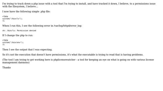 Php having access to the filesystem - getting Permission Denied смотреть онлайн