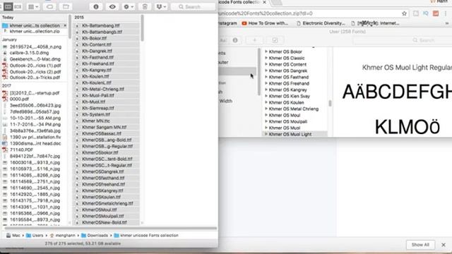 ➡ របៀបតម្លើង Khmer Unicode Font លើ Apple Computer Mac OS X | rean computer 101 смотреть онлайн