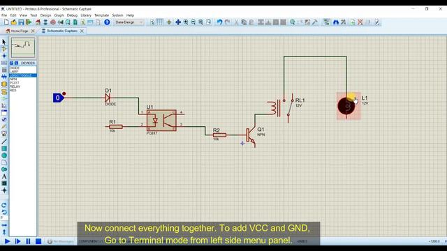 Optocoupler PC817 simulation with relay in proteus смотреть онлайн