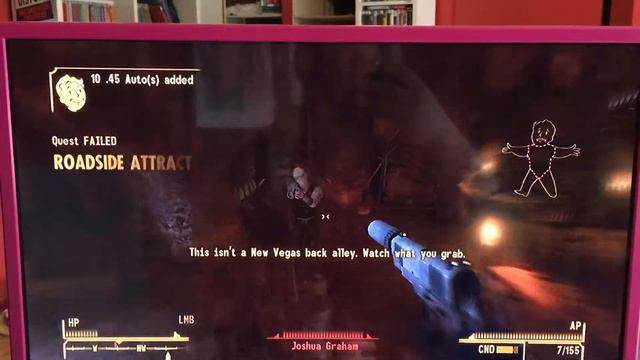 Stealing a Pistol from Joshua Graham (Fallout: New Vegas) смотреть онлайн