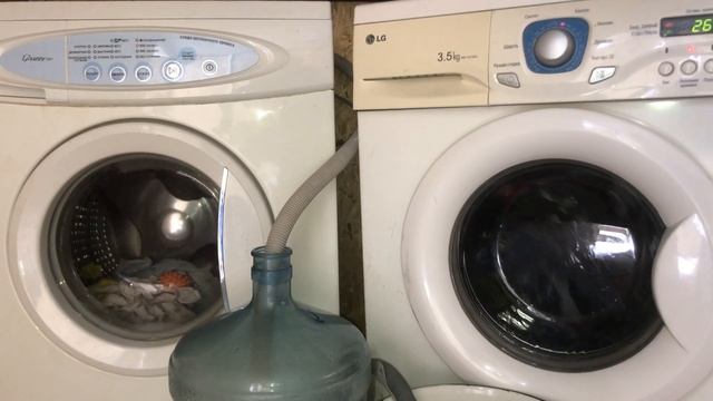 Стирка на двух машинках/Samsung S821/LG WD-10150S/Синтетика 60,800/Хлопок 40,800,экономия времени смотреть онлайн