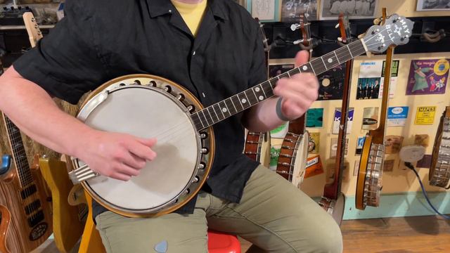 1920s Slingerland MayBell resonator tenor banjo (baritone banjo ukulele mod) смотреть онлайн