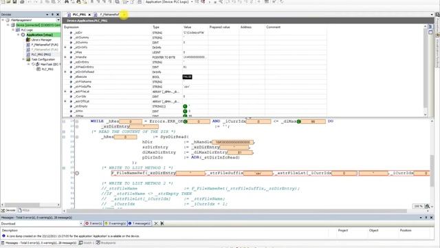 CODESYS - List all files in a directory. Write a specific file type (.csv, .txt, etc) into a list смотреть онлайн