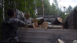 вывожу ИЗ ДЕЛЯНЫ дрова на ЗИЛЕ 157.