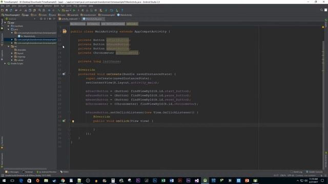 Android Studio : How to Make a Counter App / Timer using Chronometer смотреть онлайн