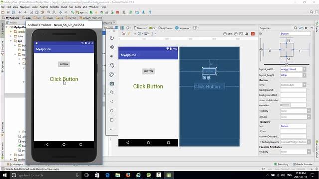 Adding code to a Button Click in Android Studio (Java ) смотреть онлайн