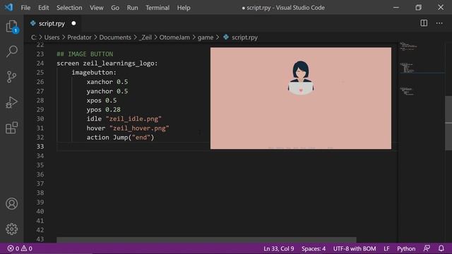 RenPy Tutorial using imagebutton | Point and Click Feature смотреть онлайн