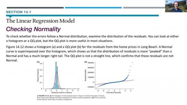 14.1 The Linear Regression Model - Checking Normality
