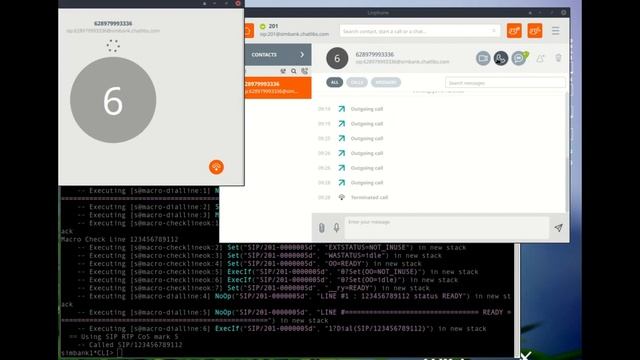 Demo UI Signaling, Asterisk Log, And Sip2Wa Android App смотреть онлайн