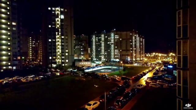 Evening in New Domodedovo, timelapse/Вечер в Новом Домодедово, таймлапс смотреть онлайн