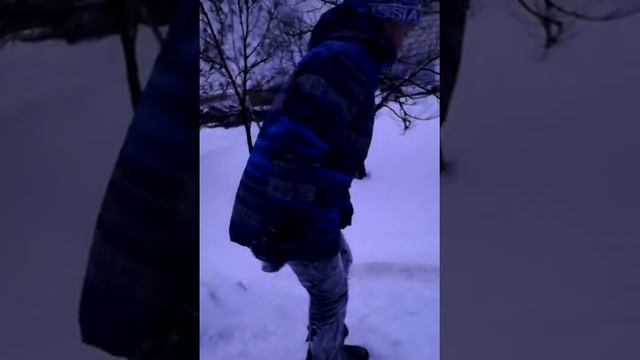 Гуляю с друзьями на горке из снега и льда смотреть онлайн