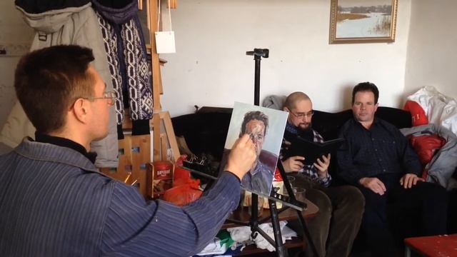 Portrait Painting With Andrey Potapov. Портрет маслом на холсте.