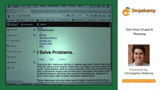 DCATL 2014 - One-Hour Drupal 8 Theming - Christopher Doherty смотреть онлайн