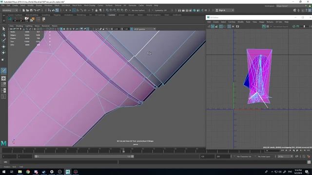 Maya2018 - Разворачиваем UV смотреть онлайн
