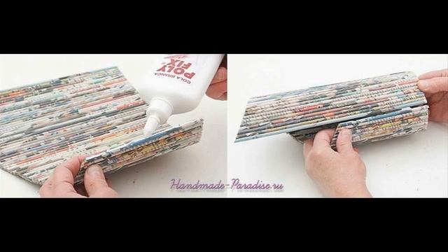 Плетение из газетных трубочек. Подставка для бутылки. Мастер-класс. смотреть онлайн