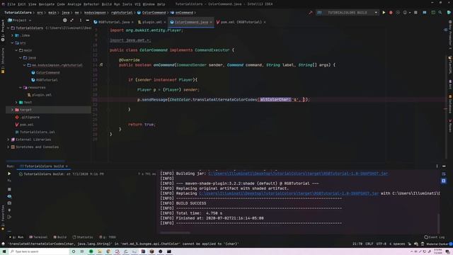 Spigot Plugin Development - 57 - Custom Colors смотреть онлайн