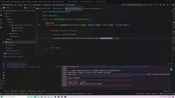 Spigot Plugin Development - 57 - Custom Colors