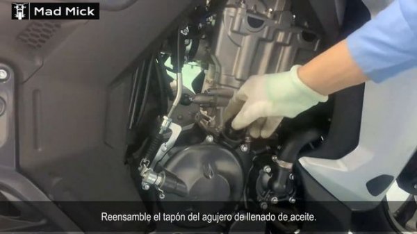 ZONTES ZT 350 X ENGINE OIL CHANGE SPANISH INSTRUCTIONS